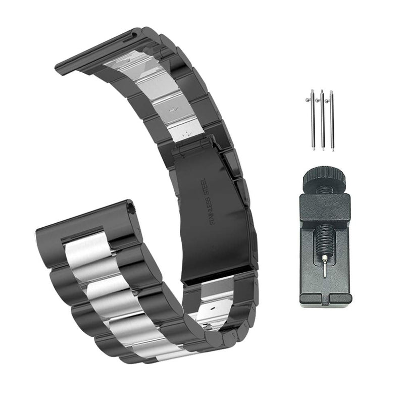 [Australia - AusPower] - Compatible with Samsung Galaxy Watch 3 46mm (2019) FERNBE 22mm Quick Release Stainless Steel Metal watchband for Galaxy Watch S3 45mm Bands,for Casio, Huawei, Fossil, Withings Smart Watch B+S 