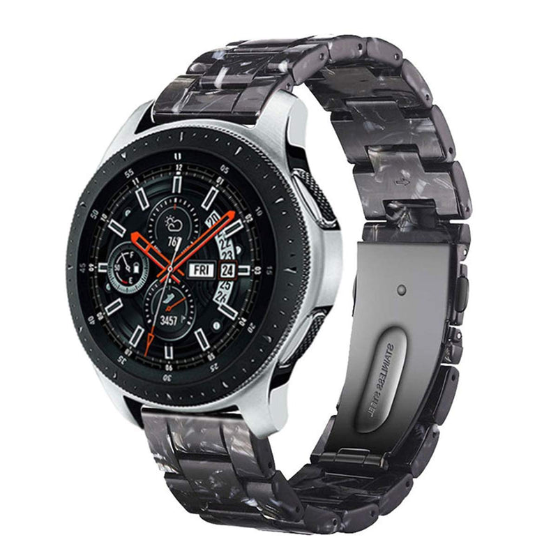 [Australia - AusPower] - YSSNH Resin Band Compatible with Samsung Galaxy Watch 3 45mm/Samsung Galaxy 46mm/Gear S3 Frontier/Classic Smart Watch, 22mm Bracelet Strap Wristband Replacement for Galaxy Watch3 45mm Samsung Galaxy 46m Gear S3 Frontier Classic Watch Band for Men Black 