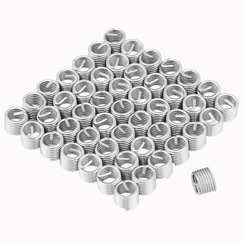 [Australia - AusPower] - 50pcs Stainless Steel Coiled Wire Helical Screw Thread Repair Insert Assortment Kit M8 x 1.25 x 1.5D Length 