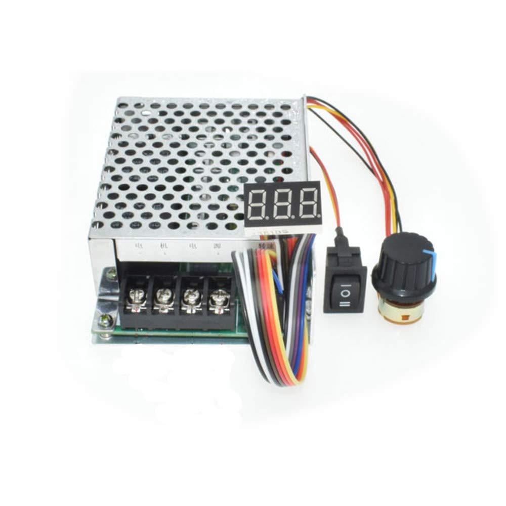 [Australia - AusPower] - tatoko DC Motor Speed Controller 10V-55V 12V 24V 36V 40A Stepless DC Motor Speed Controller with Forward-Brake-Reverse Switch,Ajustable Potentiometer &Digital Display 