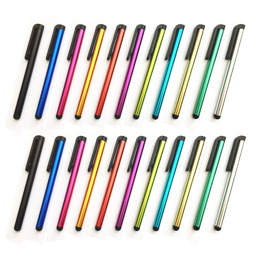 [Australia - AusPower] - Formvan Stylus Pen Set of 22 Pack for Universal Touch Screens Devices, Multicolors Capacitive Stylus for iPad, iPhone, Samsung, Kindle, Tablet 