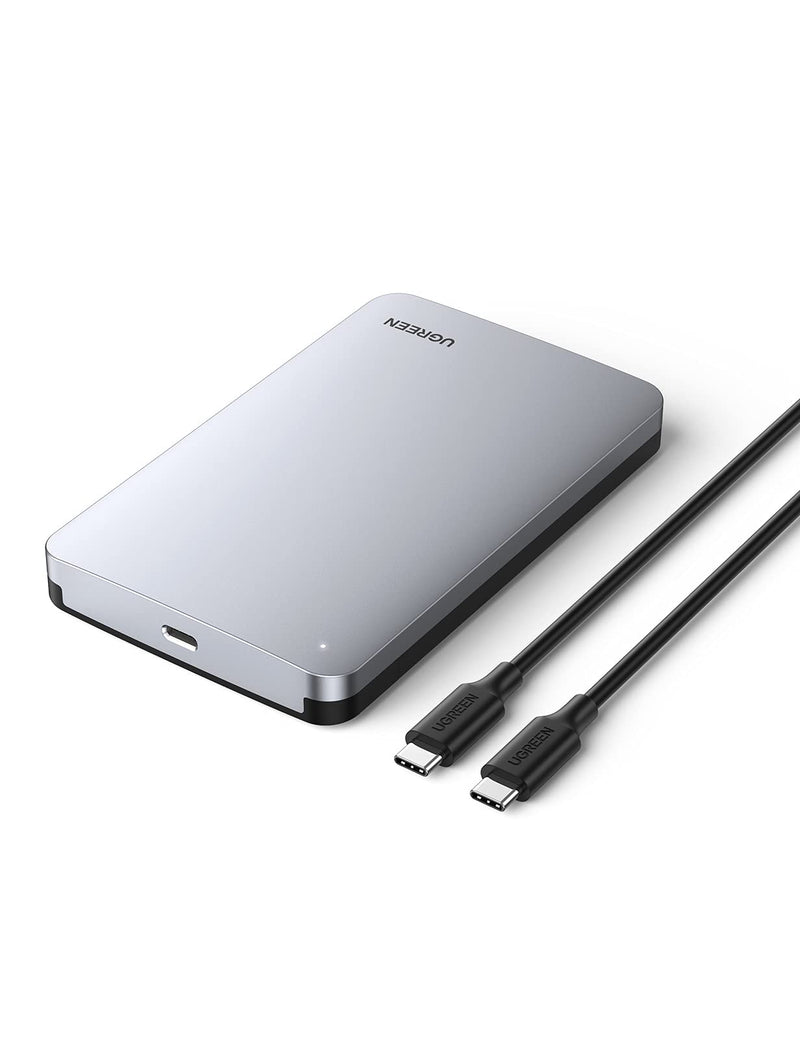 [Australia - AusPower] - UGREEN USB C Hard Drive Enclosure for 2.5" SATA SSD HDD Aluminum USB C to SATA Adapter USB 3.1 Gen 2 Support UASP SATA III Compatible with MacBook Pro Air WD Seagate Toshiba Samsung Hitachi 