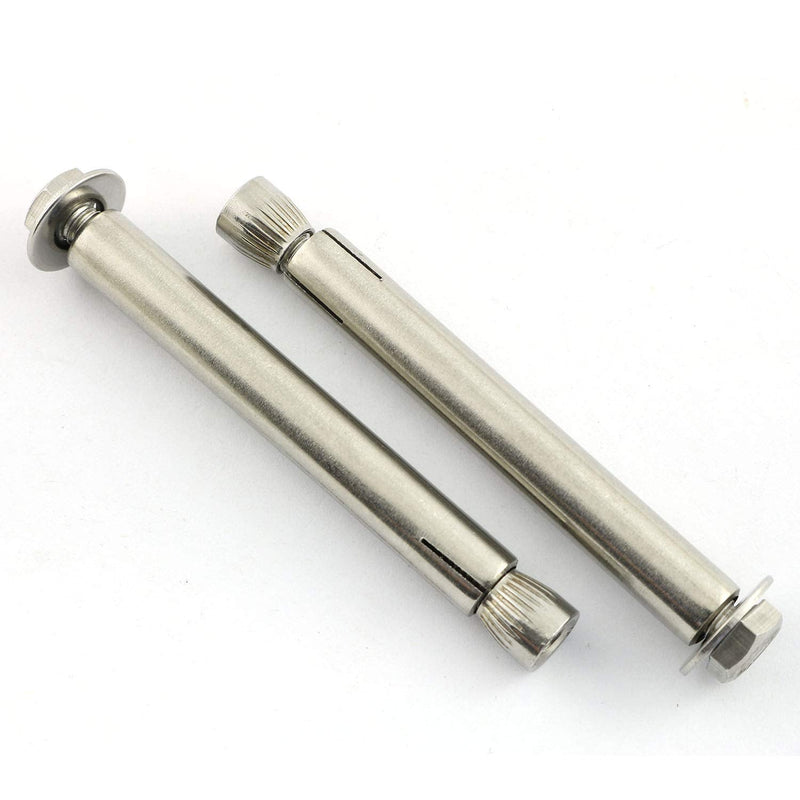 [Australia - AusPower] - Youliang 5pcs Hex Expansion Bolt M6x80 304 Stainless Steel Expanding Shield Anchor Fastener Raw Style 