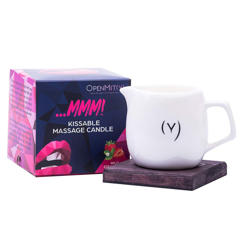 [Australia - AusPower] - Kissable Massage Oil Candle – Sensual and Romantic Melt Massage Candles for Pleasant and Relaxing Massages (Wild Strawberry) Wild Strawberry 