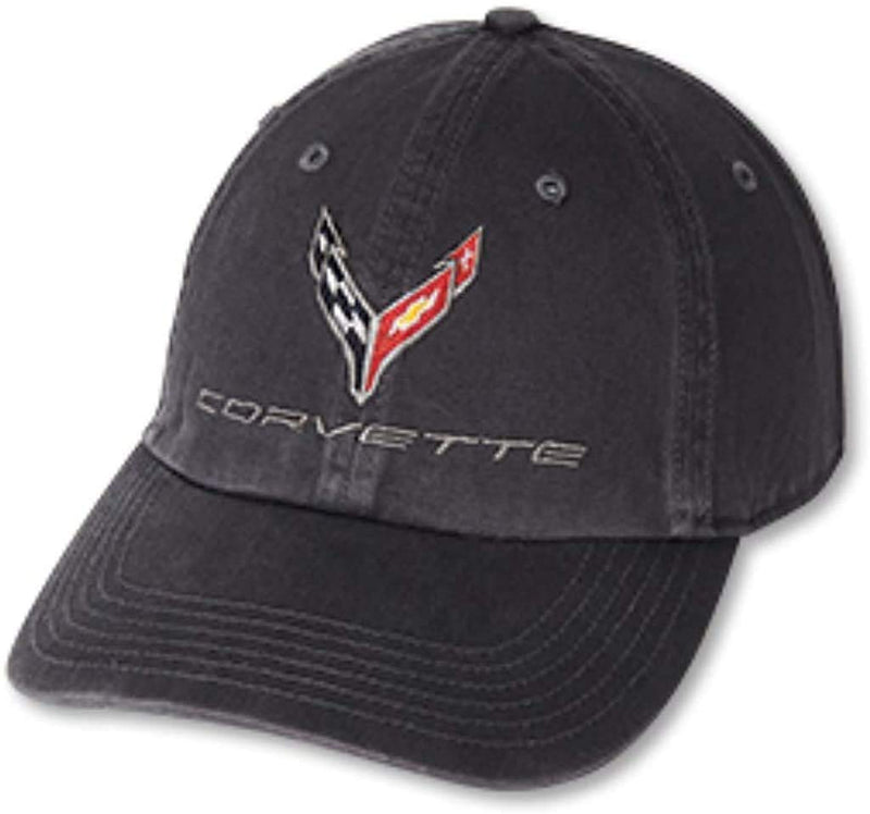 [Australia - AusPower] - C8 Corvette Next Generation Garment Washed Hat (Charcoal) Charcoal 