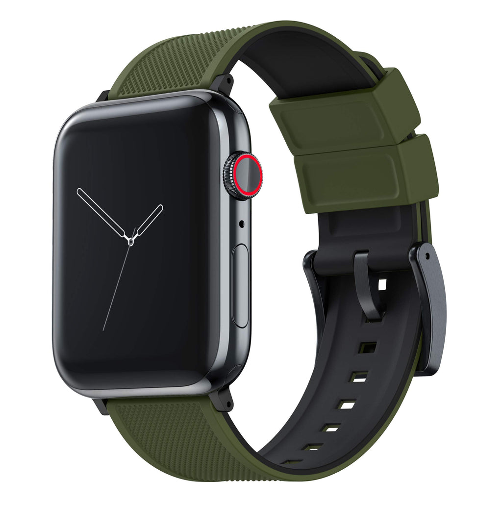 [Australia - AusPower] - BARTON Watch Bands - Elite Silicone Watch Straps - Black PVD Hardware & Adapters - Quick Release - Choose Color & Size - Compatible with All Apple Watches - 38mm, 40mm, 42mm, 44mm Small Apple Watch (38mm & 40mm) 