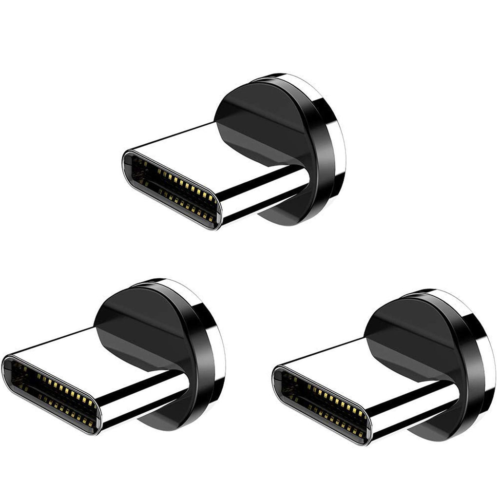 [Australia - AusPower] - Magnetic USB Cable Adapter Connector Tips Head for Type c, CAFELE 3 Pack 360°Rotating Magnetic Phone Cable Adapter 