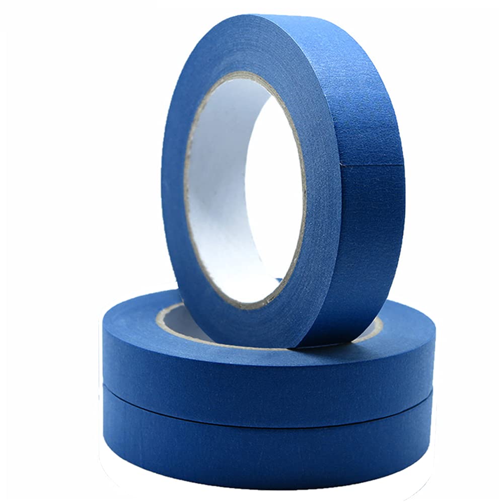 [Australia - AusPower] - Blue Painter's Tape 3 Rolls, Multi Surface Masking Tape 0.7 Inch x 60 Yard, 180 Yard in Total, Painting and Decoration Supplies, Indoor and Outdoor Use 