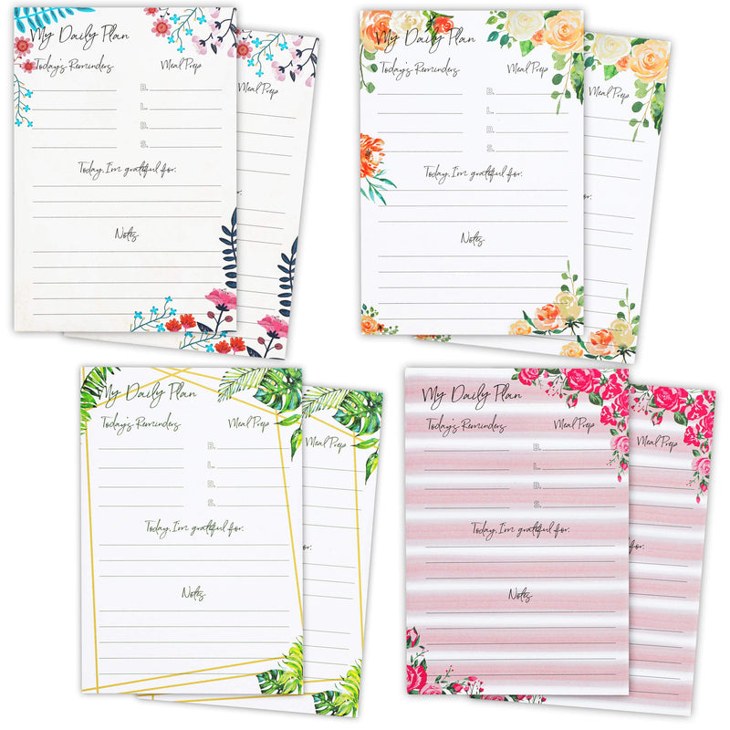 [Australia - AusPower] - Calendar Sticky Notes for Monthly, Weekly, and Daily in Floral Print (8 Pack) 