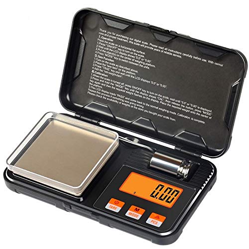 [Australia - AusPower] - TBBSC Digital Pocket Scale 200gx0.01g,Electronic Weighing Scales for Jewelry Coins,Reload and Kitchen with 50g Calibration Weights and Tweezers(Battery Included) 