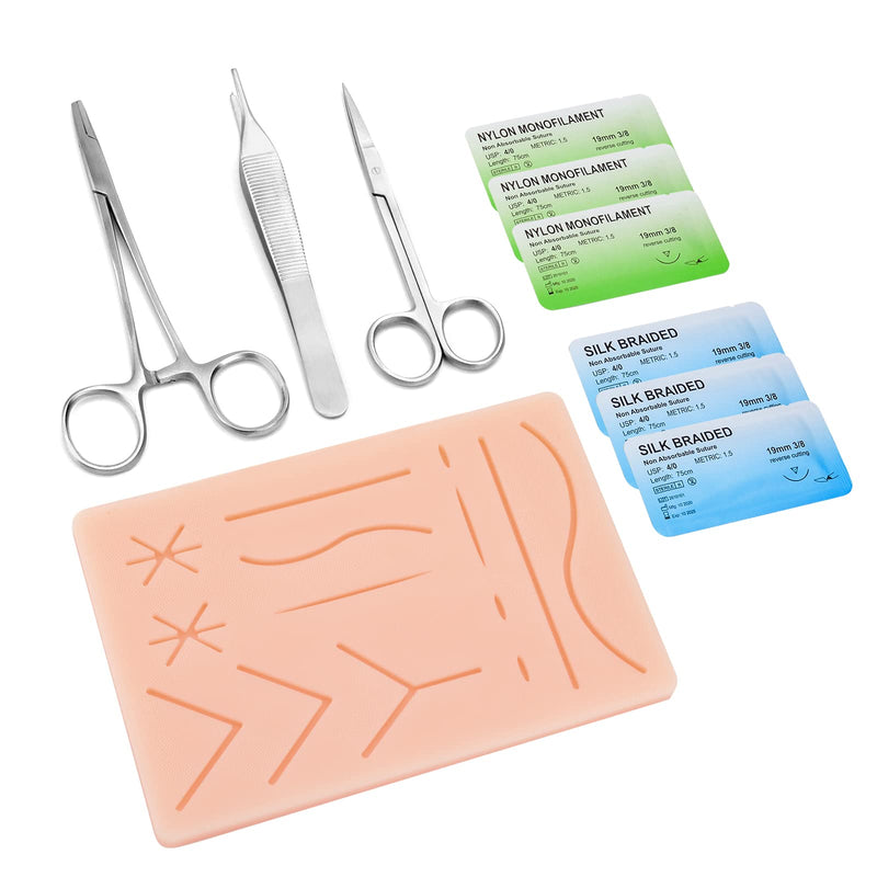[Australia - AusPower] - Ultrassist Suture Practice Kit for Medical and Vet Students, Startup Suture Kit Including Silicone Pad with Durable Mesh, Suturing Tools, for Suture Curriculum Practice (Education Use Only) 