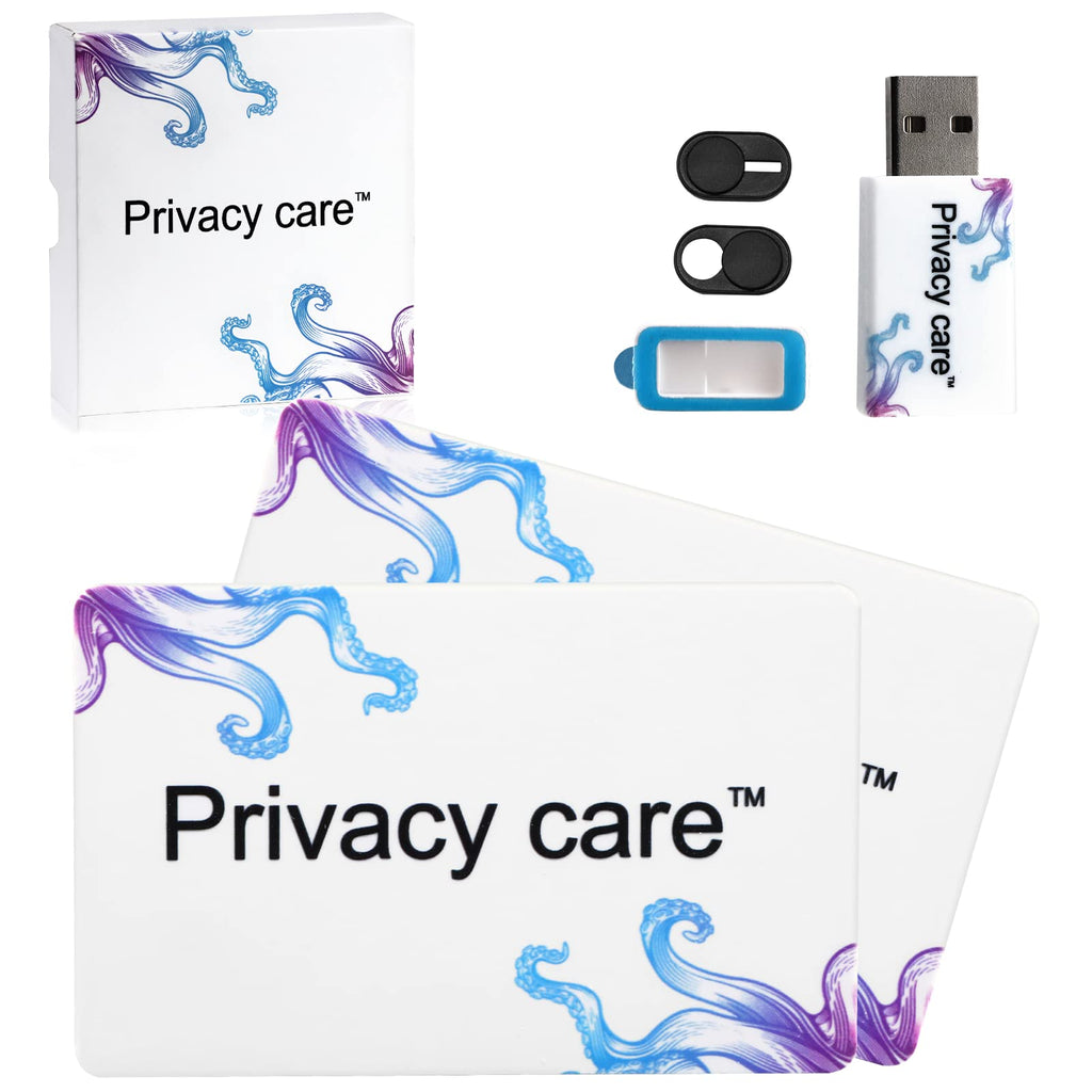 [Australia - AusPower] - E-SDS 1 USB Data Blocker, 2 RFID Blocking Card, 3 Webcam Cover, 6 Pack Personnal Privacy Data Protector Kits to Provent Data Theft 