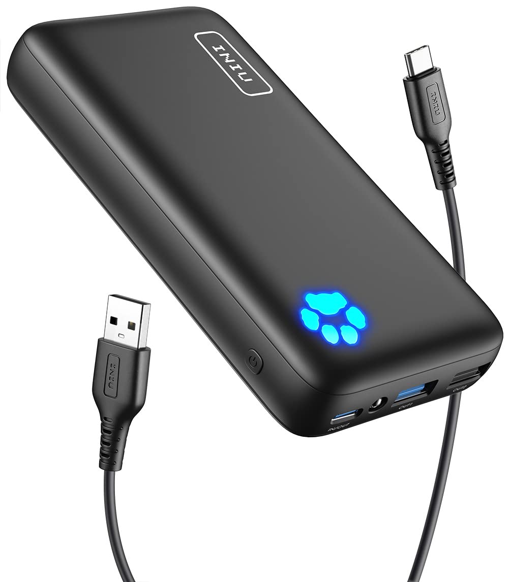 [Australia - AusPower] - INIU Portable Charger, 18W PD3.0 QC4.0 Fast Charging USB C 20000mAh Compact Power Bank, 3-Outputs Battery Pack Compatible with iPhone 13 12 11 X 8 Samsung S20 Google LG iPad Tablet etc. [2022 Version] 