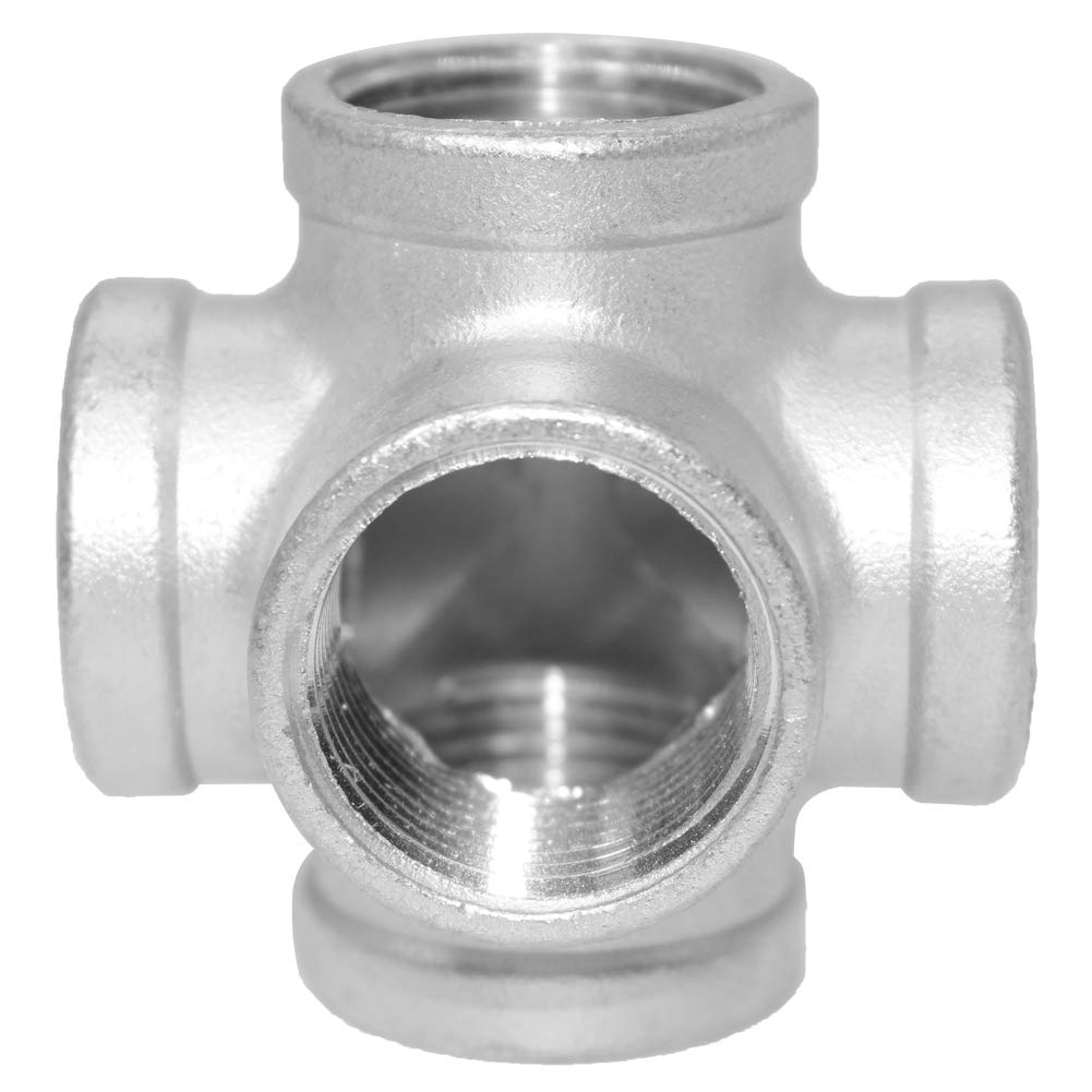 [Australia - AusPower] - Beduan Stainless Steel 3/4 Inch 5-Way Outlet Cross Female Pipe Fitting Tube Connector 3/4" Female 