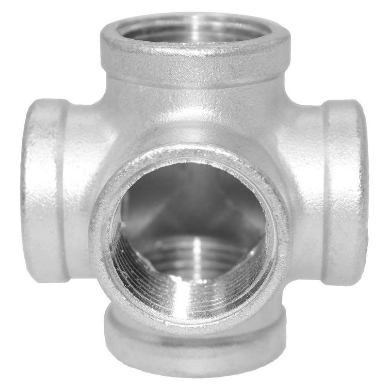 [Australia - AusPower] - Beduan Stainless Steel 3/4 Inch 5-Way Outlet Cross Female Pipe Fitting Tube Connector 3/4" Female 