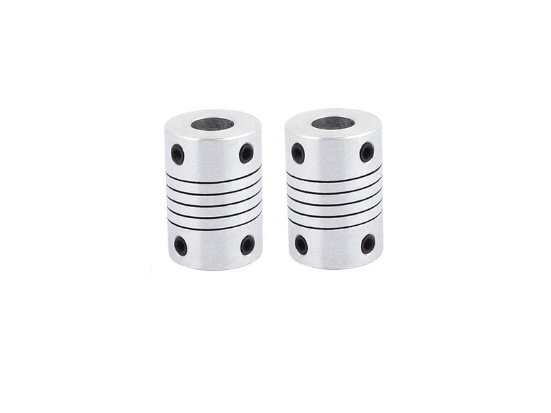 [Australia - AusPower] - Xnrtop 7mm to 7mm Shaft Coupling 25mm Length 18mm Diameter Stepper Motor Coupler Aluminum Alloy Joint Connector for 3D Printer CNC Machine DIY Encoder (Pack of 2? 