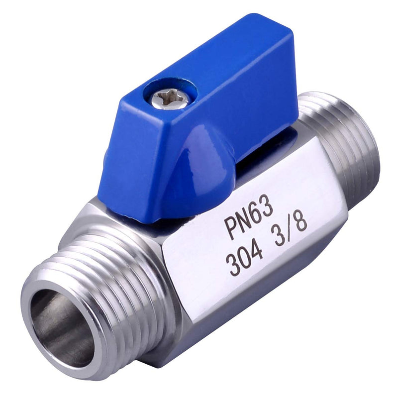 [Australia - AusPower] - Cowin Brewing 3/8" Stainless Steel Mini Ball Valve NPT Thread (Male&Male) MM3/8" 