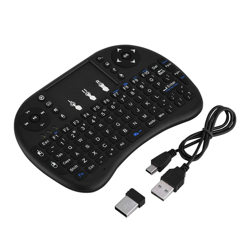 [Australia - AusPower] - 2.4GHz Mini Wireless Keyboard with Touchpad, Multfunctional Keyboard Fly Mouse, Portable 92-Key Keyboard Mouse with USB Receiver, Handheld Keyboard Air Mouse Remote for Computer ＆ Home Entertainment 