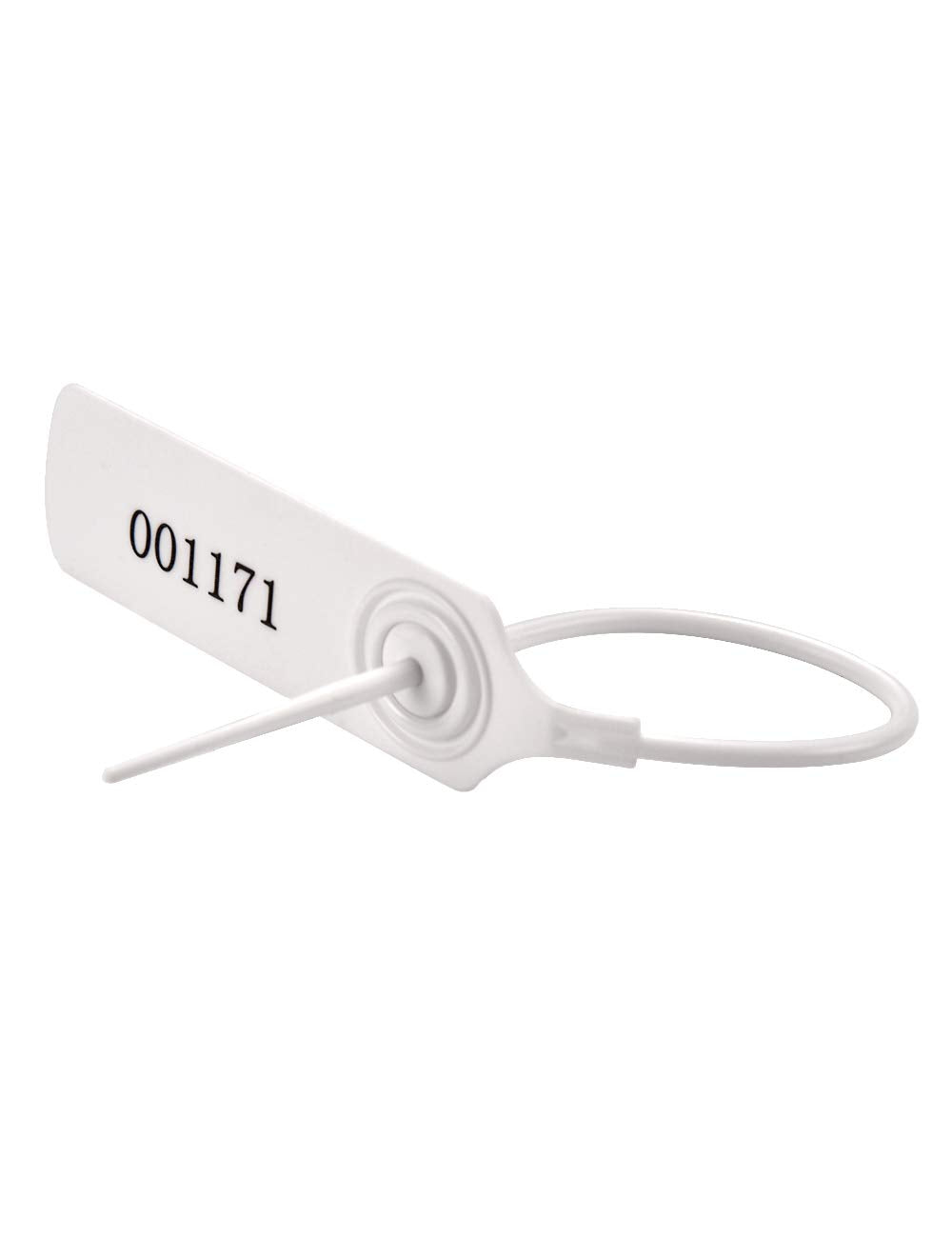 [Australia - AusPower] - Pull-tite Security Seal Tamper Resistant Tags Plastic Padlock Sign Ties Numbered 100 Pieces / Bag (White, 100pcs) White 