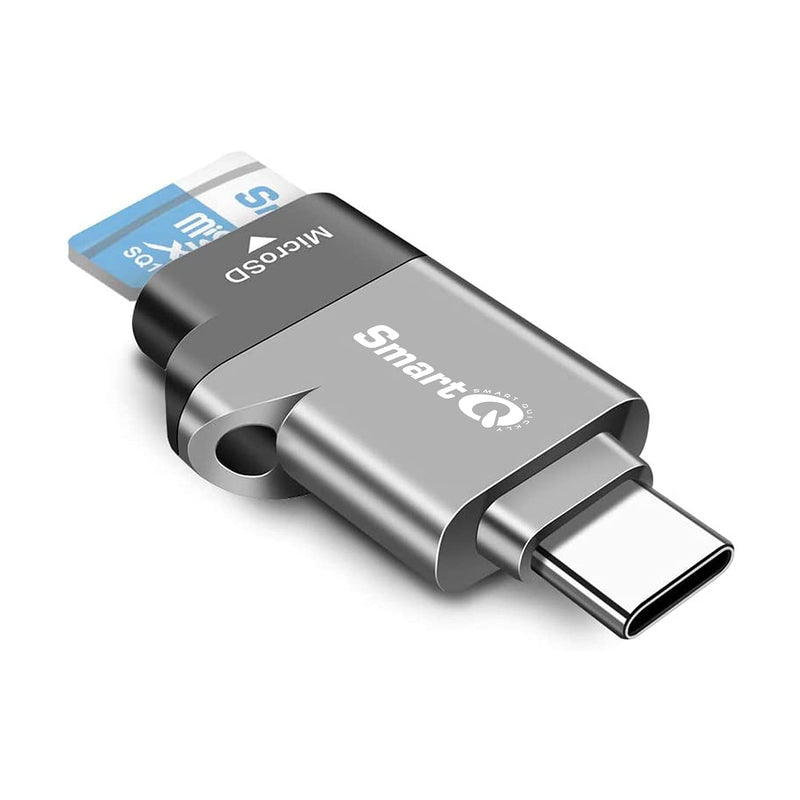 [Australia - AusPower] - C356 Type-C MicroSD Card Reader with USB 3.0 Super Speed Technology, Supports MicroSDXC, MicroSDHC, and MicroSD for Window, Mac OS X and Andriod (Midnight Grey) Midnight Grey 