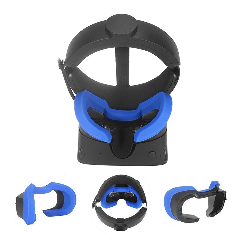 [Australia - AusPower] - Covos VR Face Pad for Oculus Rift S Silicone Eye Cover, Rift S VR Cover Sweatproof Waterproof Lightproof Anti-Dirty Oculus Rift S Accessory Blue 