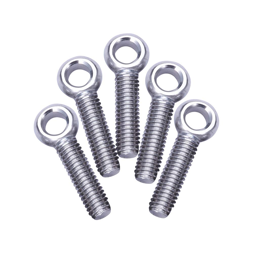 [Australia - AusPower] - MroMax M6 x 25mm Machinery Shoulder Swing Lifting Eye Bolt 304 Stainless Steel Metric Thread 5pcs M6*25 