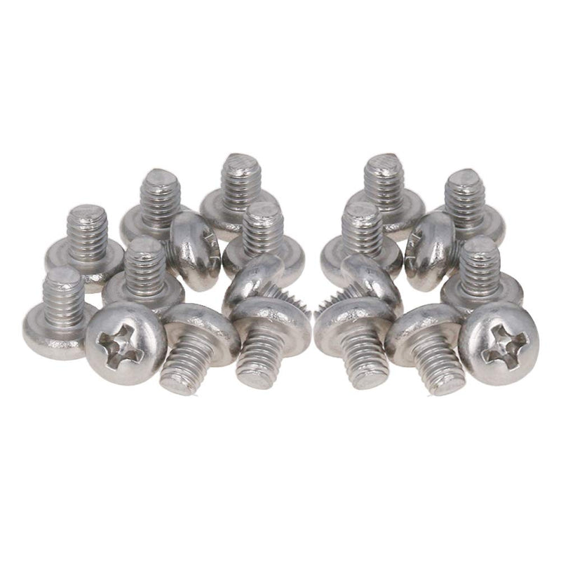 [Australia - AusPower] - MroMax M4 x 5mm Machine Screws Pan Phillips Cross Head Screw 304 Stainless Steel Fasteners Bolts Silver Gray 20Pcs 