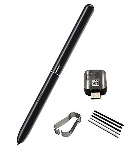 [Australia - AusPower] - Galaxy Tab S4 Stylus Touch S Pen Replacement for Samsung Galaxy Tab S4 EJ-PT830B T835 T837 with OTG - C Type Adapter & Tips/Nibs (Black) 