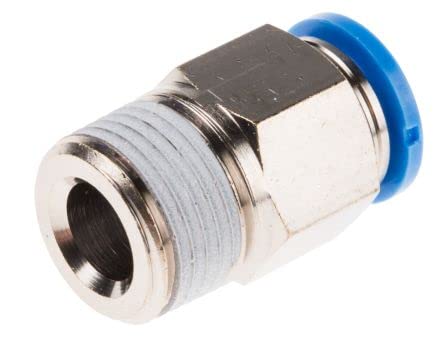 [Australia - AusPower] - 5pcs Male Straight Connector Tube OD 1/2 X NPT 1/2 Pneumatic Air Push in Fitting 