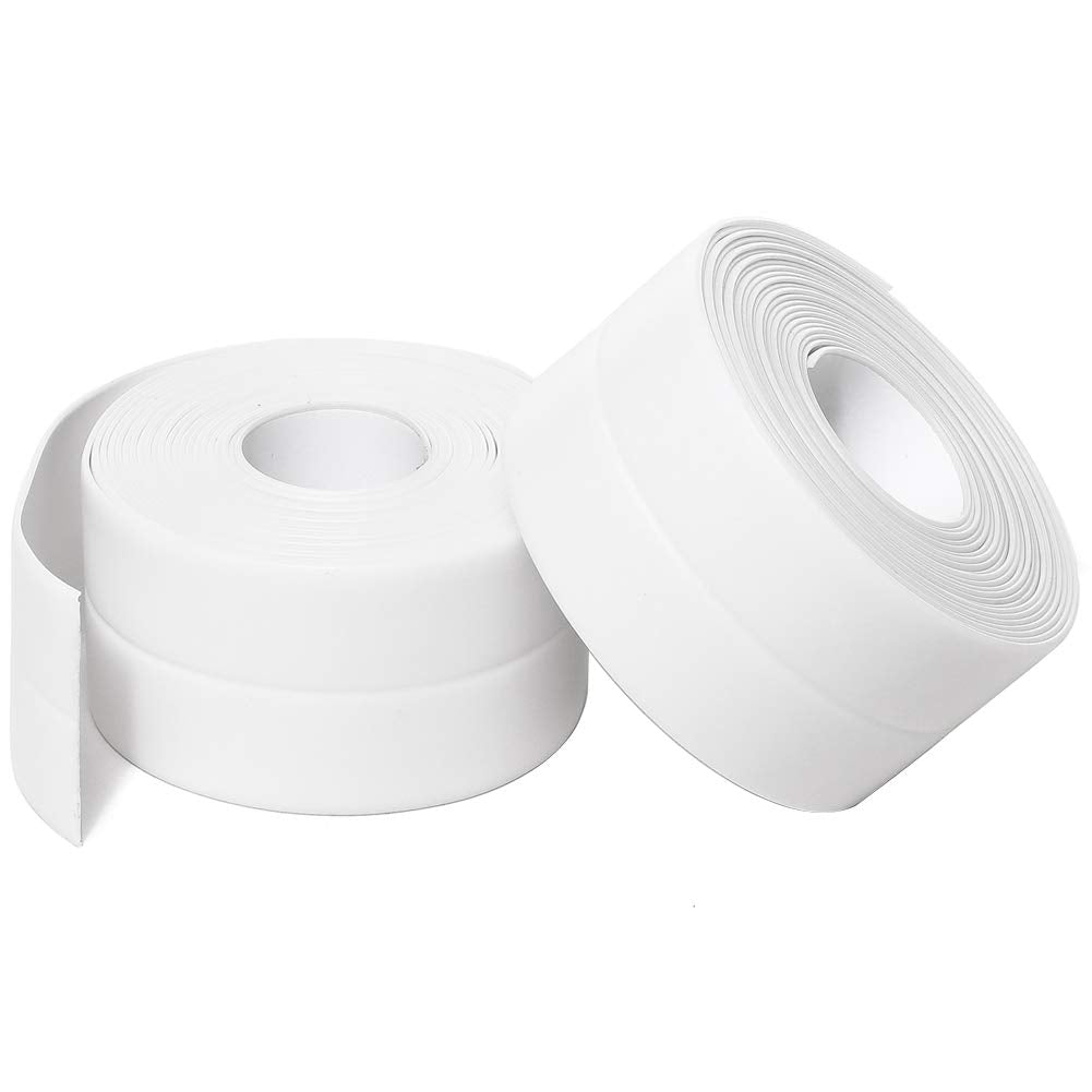 [Australia - AusPower] - Caulk Tape Strip,Self-Adhesive Tub Sealing Tape for Kitchen Countertop Bathroom Shower Toilet Sink Gas Stove Wall Corner 1-1/2" x 11' White 1-1/2" x 11'-2 Pack 