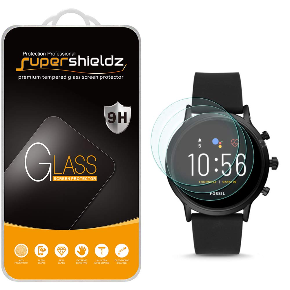 [Australia - AusPower] - (3 Pack) Supershieldz Designed for Fossil Gen 5 Smartwatch Carlyle HR Tempered Glass Screen Protector, Anti Scratch, Bubble Free 