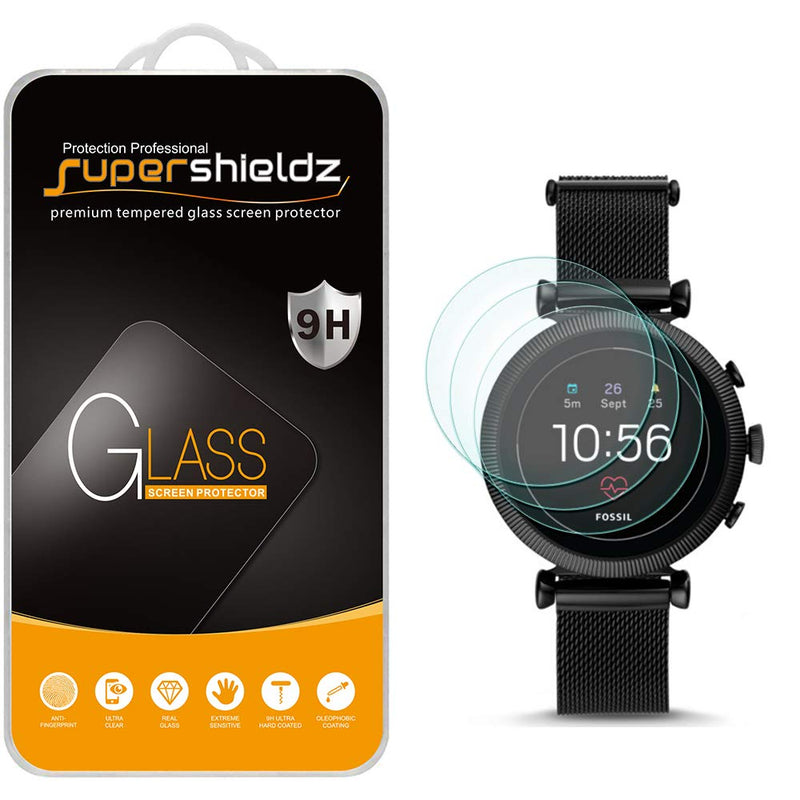 [Australia - AusPower] - (3 Pack) Supershieldz Designed for Fossil Sloan HR Gen 4 Smartwatch Tempered Glass Screen Protector, Anti Scratch, Bubble Free 