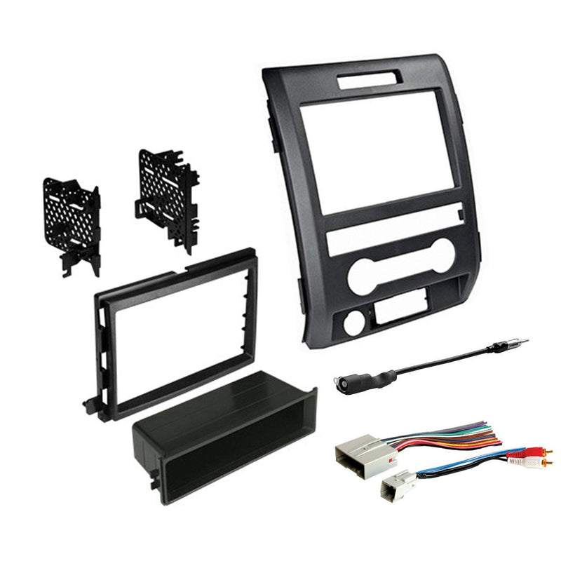 [Australia - AusPower] - American International Single or Double DIN Radio Complete Dash Kit, 2009-2014 Ford F-150 with Antenna Adapter, Harness Compatible for All Trim Levels (FMK526CP) 