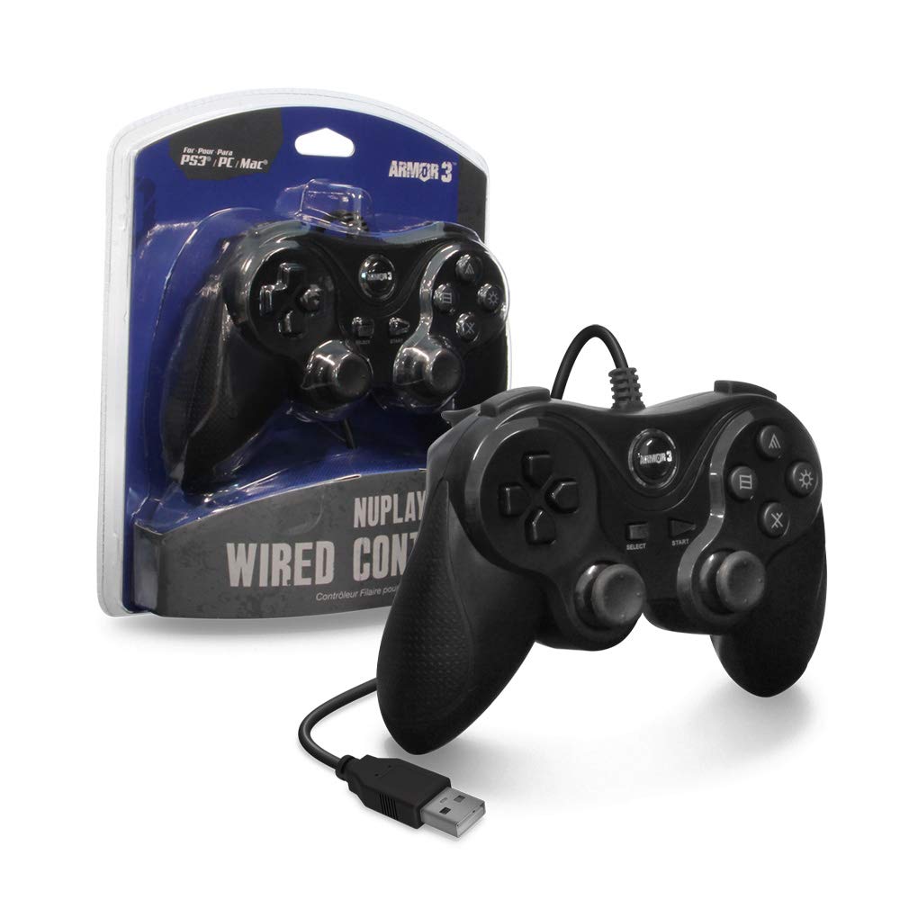[Australia - AusPower] - Armor3 "Nuplay" Wired Game Controller for PS3 (Black) 