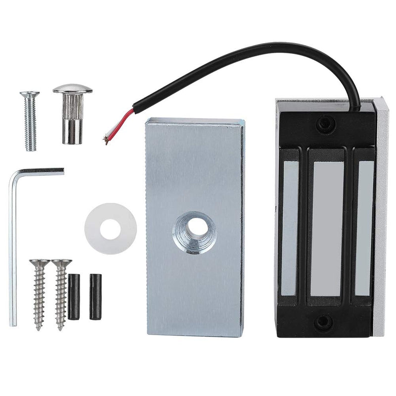 [Australia - AusPower] - Electromagnetic Lock, DC12V 60KG Mini Electromagnetic Lock Electronic Magnetic Door Power on Magnetical Lock for Access Control System 