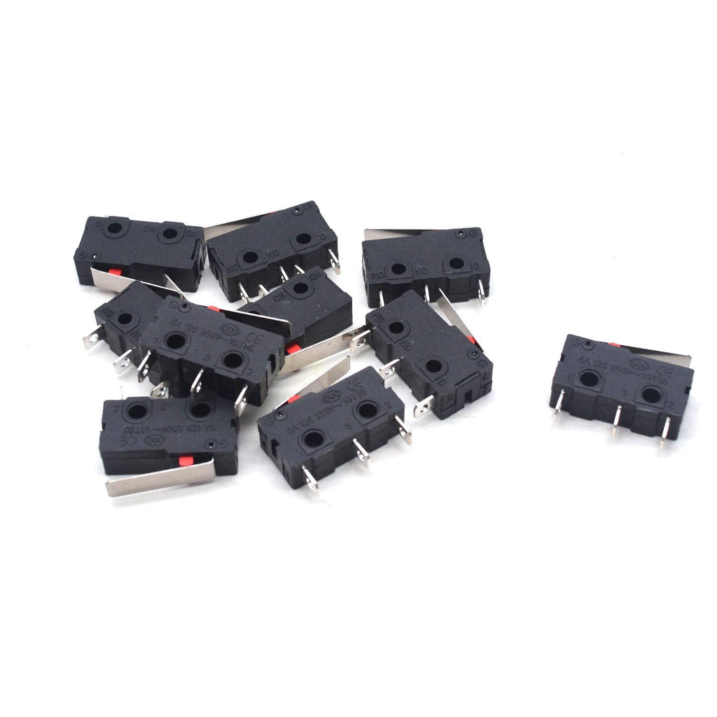 [Australia - AusPower] - 10-Pack Antrader KW12 KW11 Micro Switch Limit Switch 3pin 5A 125V Hinge Lever DC N/O N/C Switches for Mill CNC 