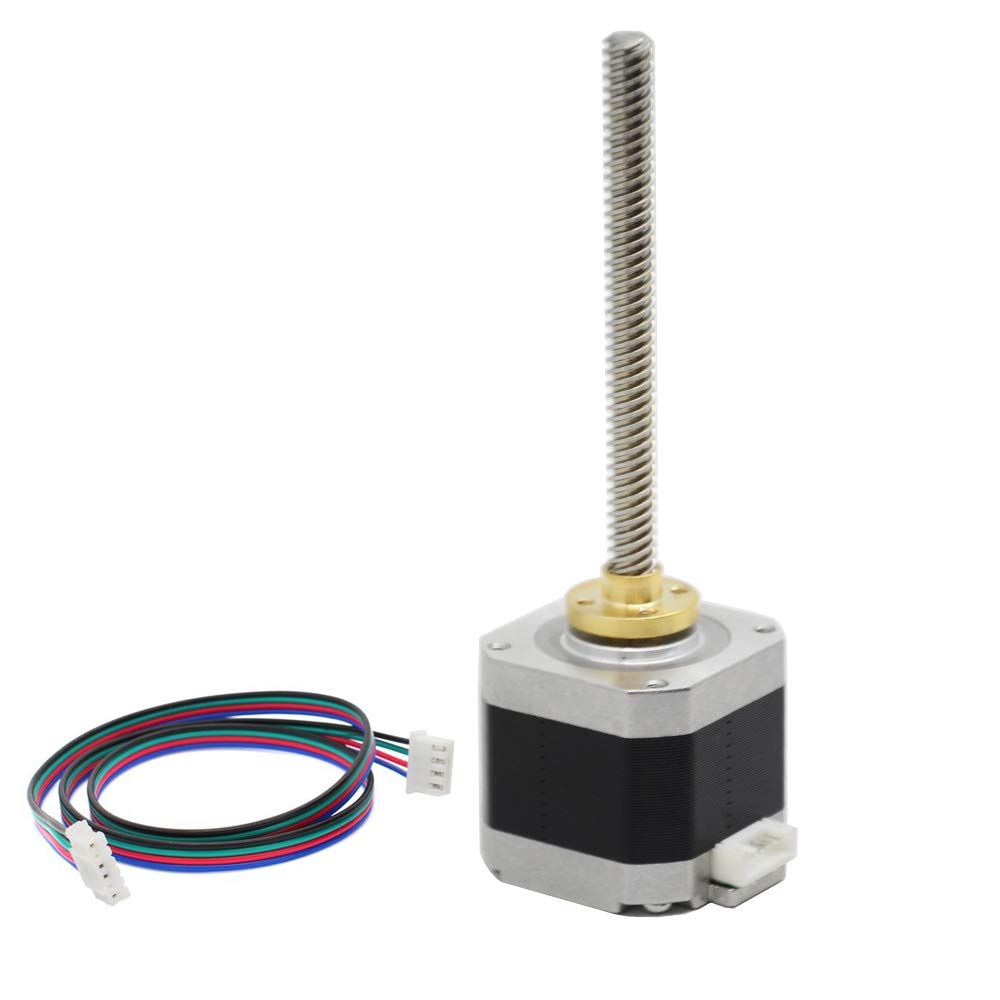[Australia - AusPower] - Iverntech NEMA 17 Stepper Motor with Integrated 100mm T8 Lead Screw for RepRap Prusa i3 3D Printers Z Axis or CNC Machine 100 MM 