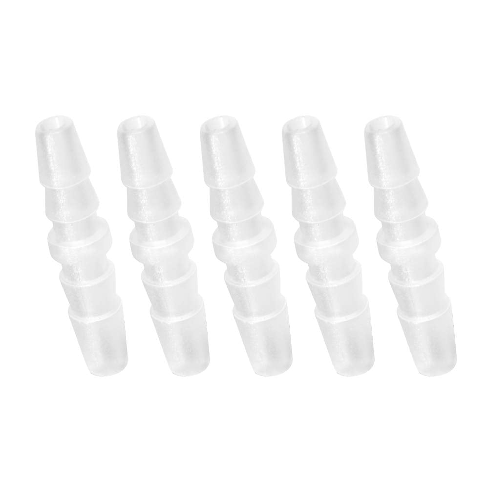 [Australia - AusPower] - Quickun Plastic Hose Barb Fitting, 1/4" x 1/4" Barbed Splicer Mender Joint Adapter Union Fitting (Pack of 5) 