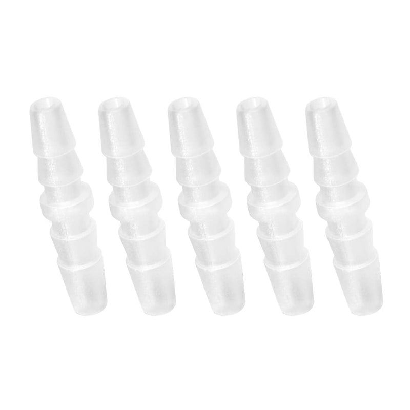 [Australia - AusPower] - Quickun Plastic Hose Barb Fitting, 1/4" x 1/4" Barbed Splicer Mender Joint Adapter Union Fitting (Pack of 5) 