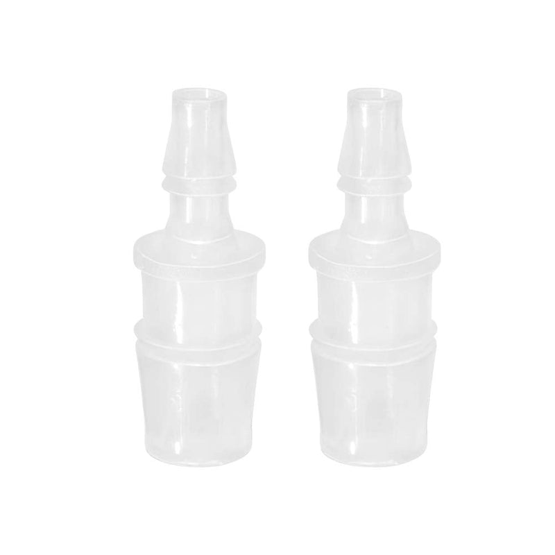 [Australia - AusPower] - Quickun Plastic Hose Barb Reducer Fitting 1/2" to 1/4" Barbed Reducing Union Adapter Splicer Mender Joint Fitting ( Pack of 2 ) 1/2-1/4 