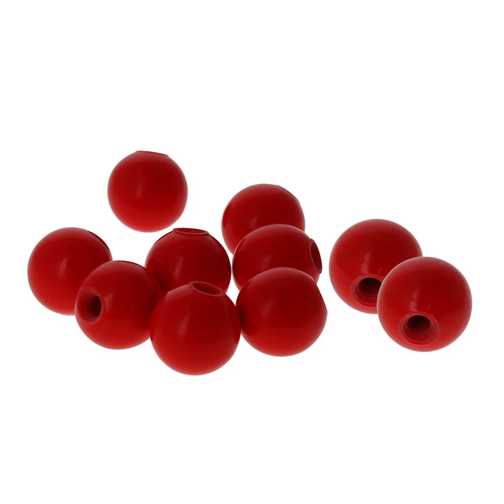 [Australia - AusPower] - Othmro 10pcs Thermoset Ball Knob M5 Female Thread Machine Handle 20mm Diameter Smooth Rim Red 10 pcs 