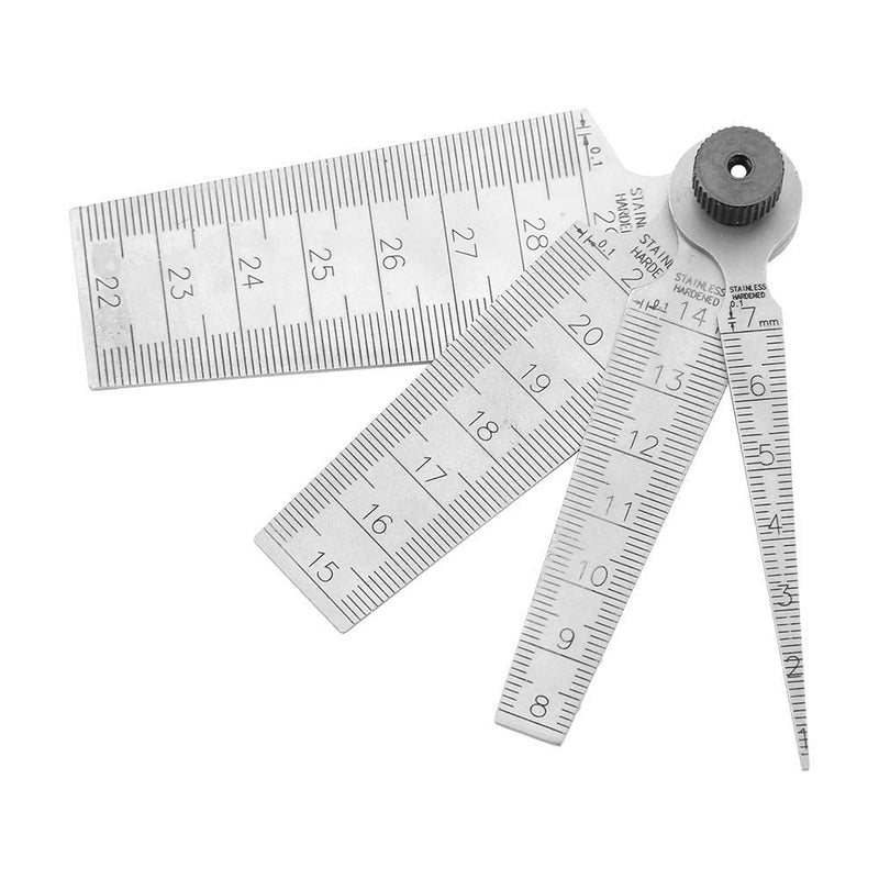 [Australia - AusPower] - Stainless Steel Feeler Gauge, Welding Taper Feeler Gauge Rulers, Taper Gauge Feeler Gap Hole Inspection Tool, 1mm to 29 mm Test Ulnar Inch&Metric Measuring, High Precision 