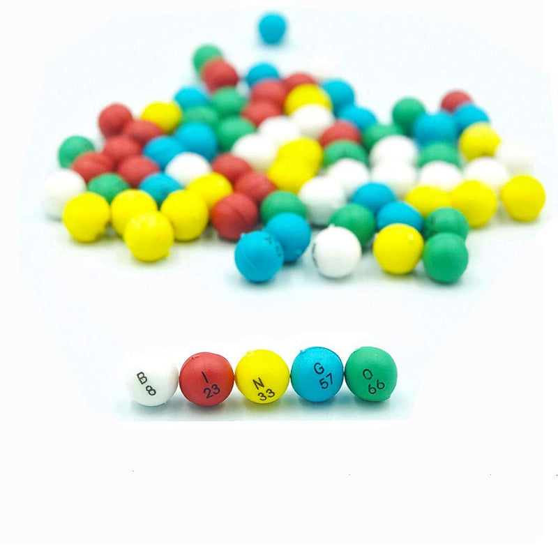 [Australia - AusPower] - Yuanhe 3/5 inch Multi-Color Plastic Replacement Bingo Balls for Bingo Games ¡­ 15mm diameter 