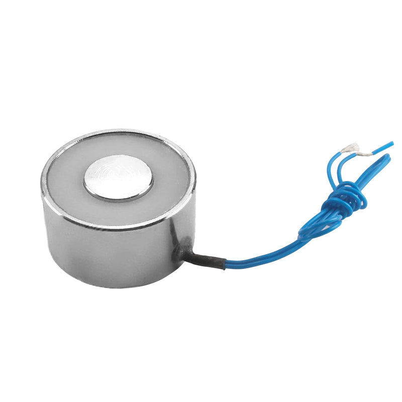 [Australia - AusPower] - Fielect DC 12V 55LB/25Kg Electric Lifting Magnet Electromagnet Solenoid Lift Holding Circular Suction-Cup Electrical 1Pcs 