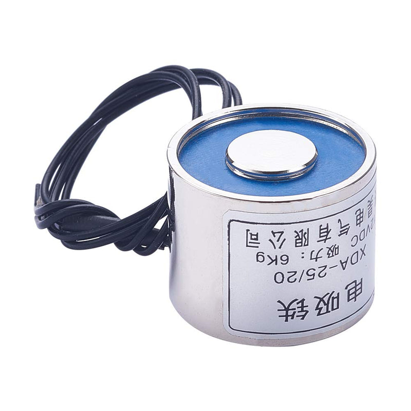 [Australia - AusPower] - Fielect DC 24V 6kg Force Electric Lifting Magnet Electromagnet Solenoid Lift Holding Circular Suction-Cup 