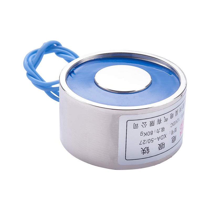 [Australia - AusPower] - Fielect DC12V Electromagnet Electric Lifting Magnet Electromagnet Solenoid Lift Holding Circular Suction-Cup Electrical Automatic Control System XDA-50 1Pcs 