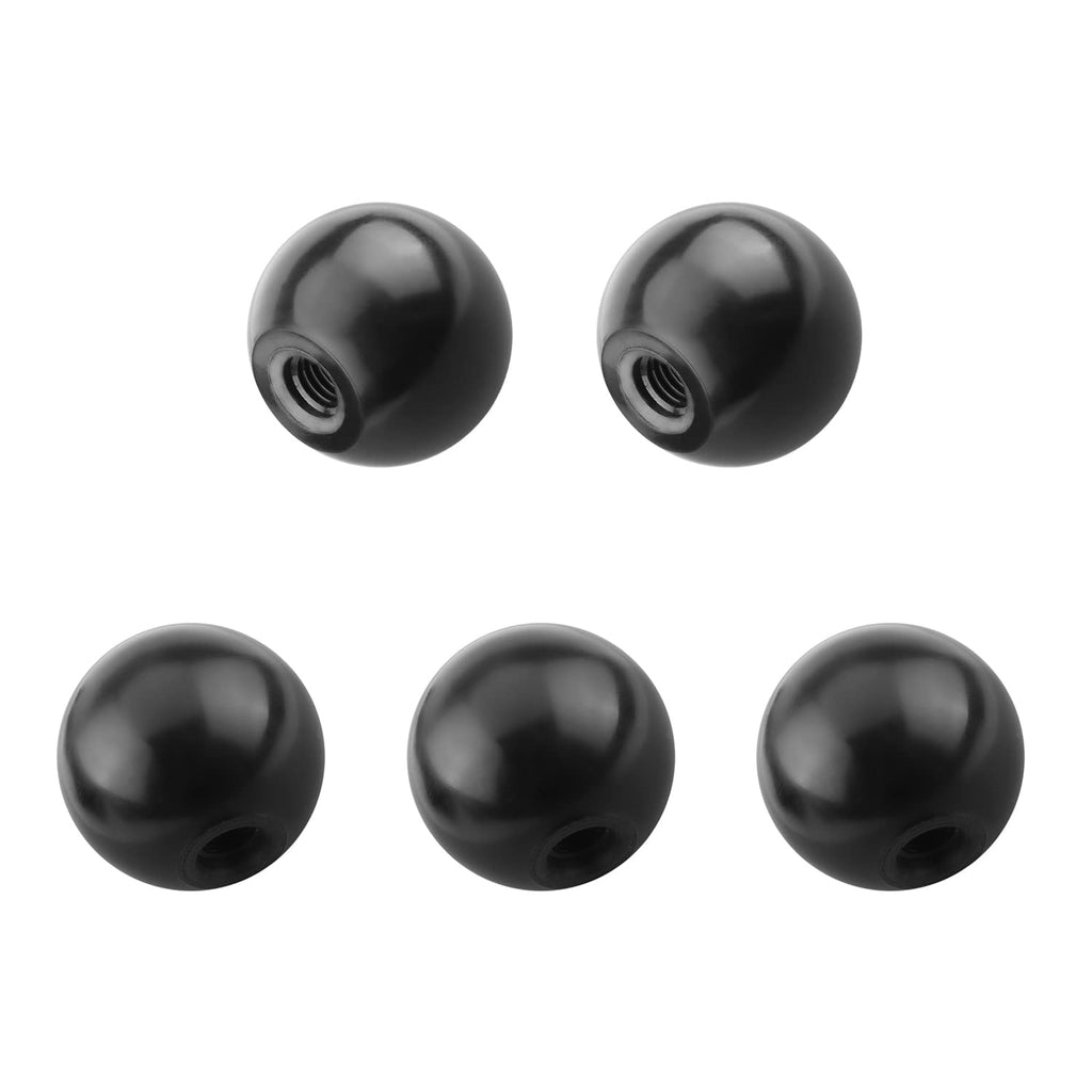 [Australia - AusPower] - Othmro 5Pcs Threaded Ball Knobs, 1.57Inch Dia 0.39Inch Thread M10 Female Thread Black Bakelite Handle Thermoset Ball Knob for Lawn Mowers Exercise Equipment Machinery Valves Spigots (AM10x40) M10x40mm/ 1.57" 