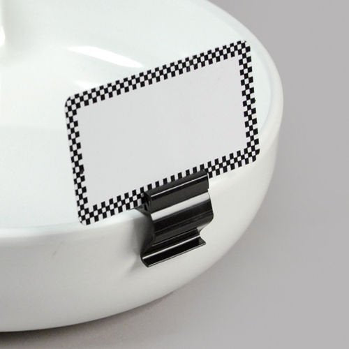 [Australia - AusPower] - Black Food Tray Label Holders, Bowl & Cup Sign Clips for Bake Sale Signs, 20 Pack 