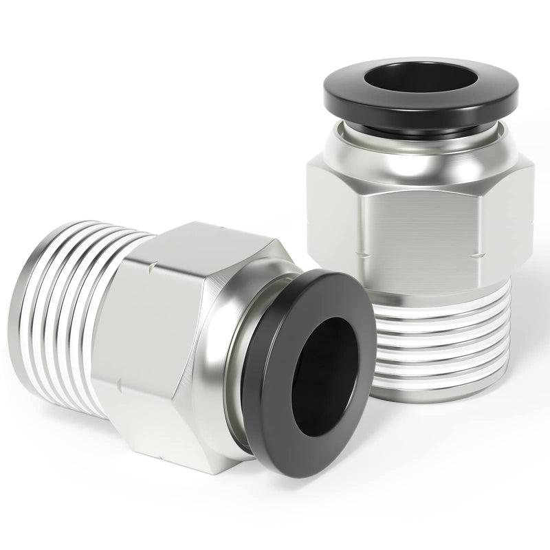 [Australia - AusPower] - TAILONZ PNEUMATIC Male Straight 5/16 Inch Tube OD x 3/8 Inch NPT Thread Push to Connect Fittings PC-5/16-N3 (Pack of 10) 5/16"OD x 3/8"NPT 