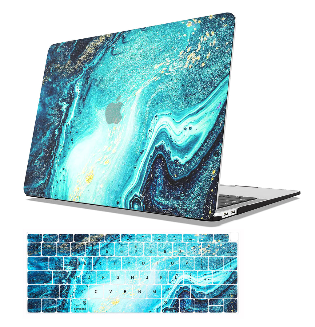 [Australia - AusPower] - AOGGY Compatible with MacBook Air 13 Case 2010-2017 Version Model: A1369/A1466,Color Plastic Hard Shell Protective Case and Keyboard Cover - Beautiful Quicksand Macbook Air 13 Inch (A1369/A1466) 